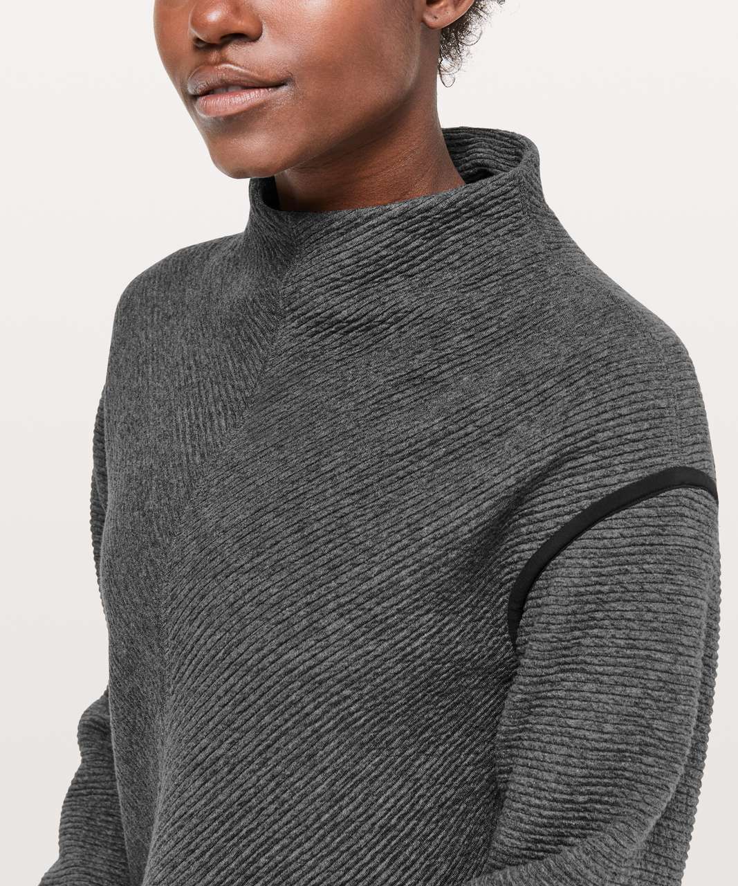 Lululemon On Repeat Mock Neck - Heathered Core Dark Grey