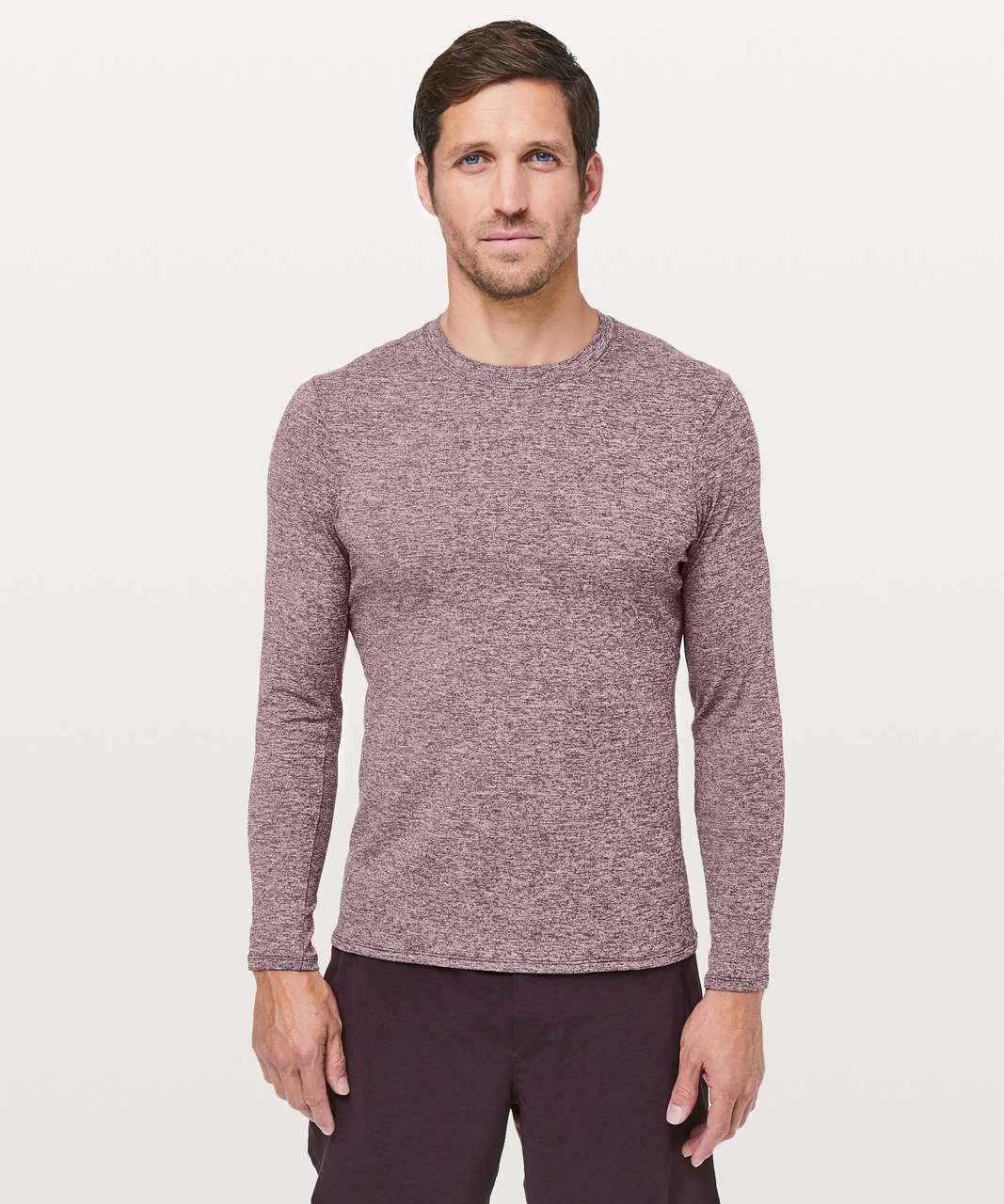 Lululemon Drysense Mesh Long Sleeve - Heathered Dark Adobe