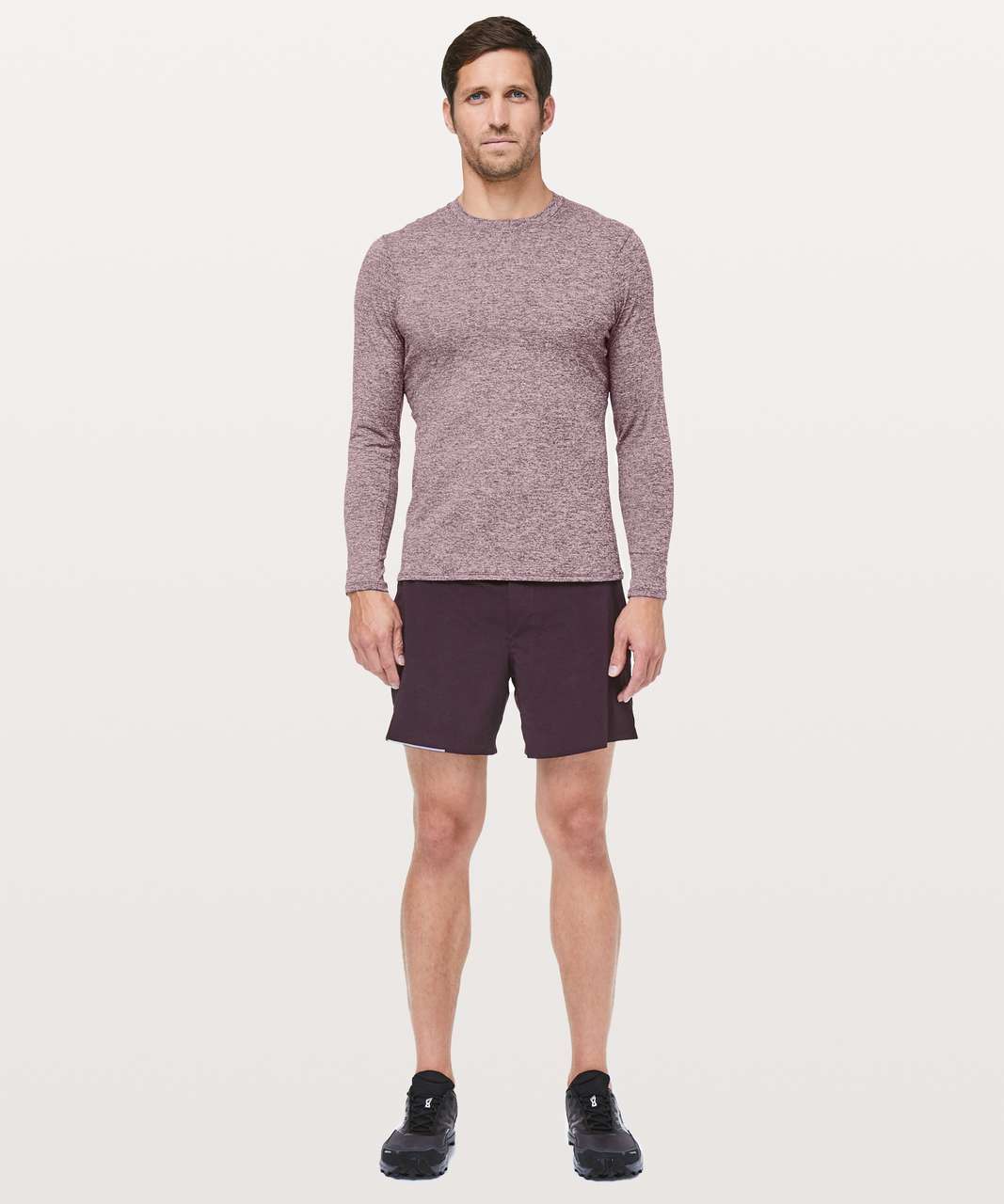 Lululemon Drysense Mesh Long Sleeve - Heathered Dark Adobe