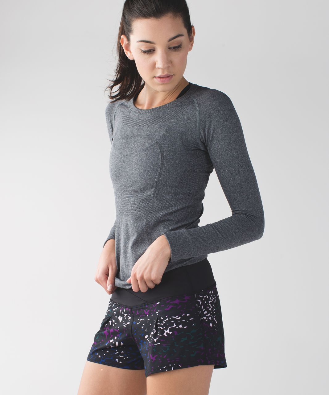 Lululemon Free Flow Short - Shadow Wrap Multi / Black