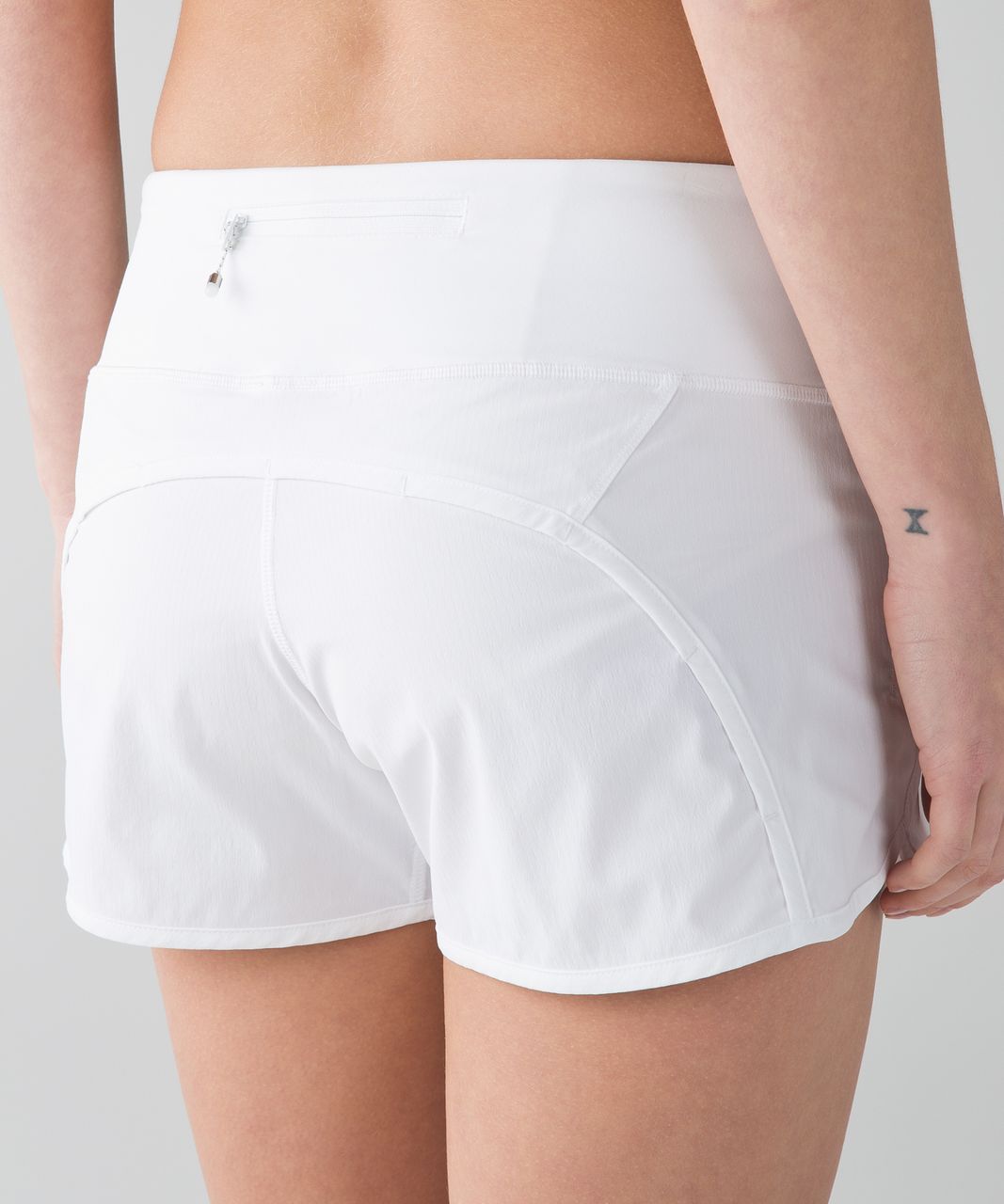 Lululemon Run Times Short *2-way Stretch 4" - White