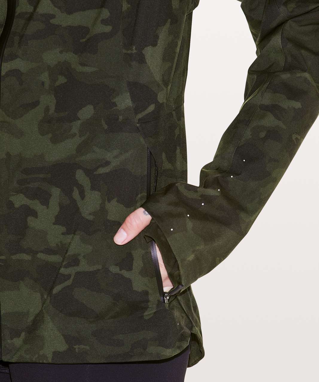 Lululemon The Rain Is Calling Jacket II - Incognito Camo Multi Gator Green