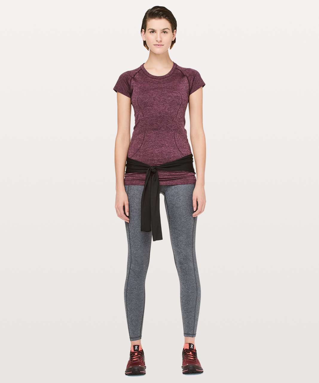 Lululemon Swiftly Tech Short Sleeve Crew - Dark Adobe / Misty Merlot