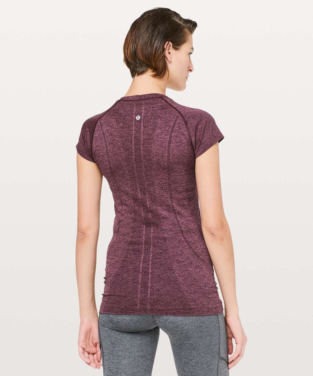 Lululemon Swiftly Tech Short Sleeve Crew - Dark Adobe / Misty Merlot