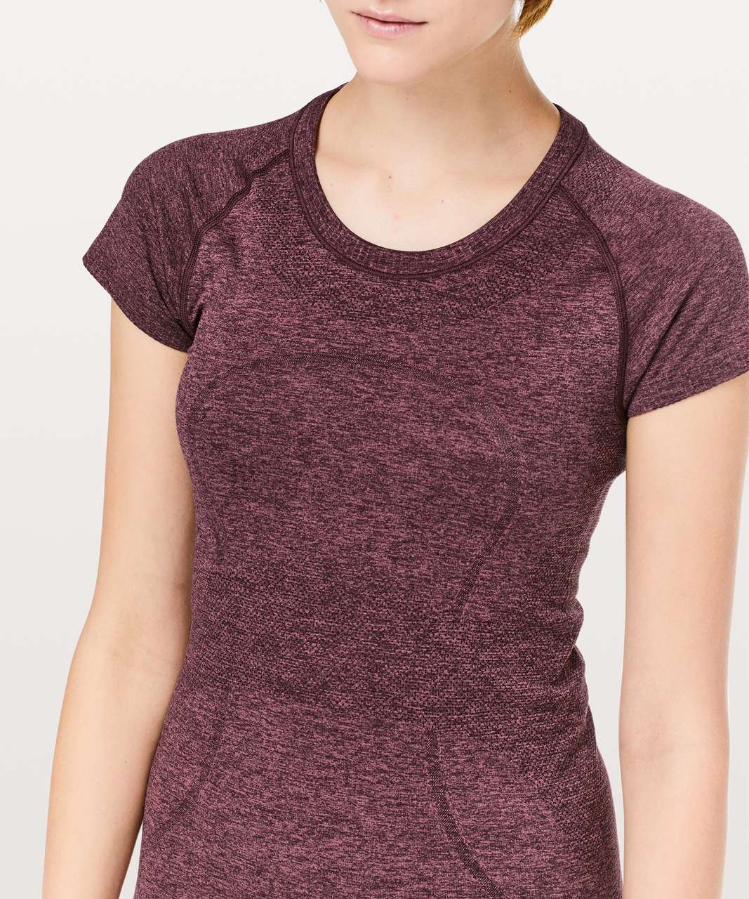 Lululemon Swiftly Tech Short Sleeve Crew - Dark Adobe / Misty Merlot