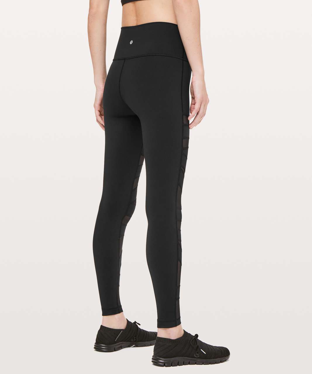 Lululemon Leggings Black Wunder Under Mesh Bandage 6 High Rise