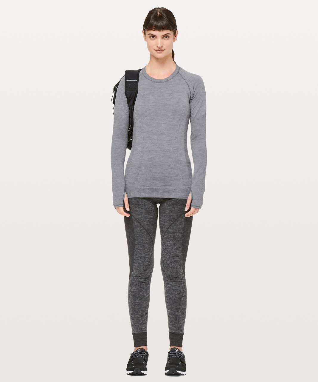 Lululemon Swiftly Wool Pullover II - Titanium / White