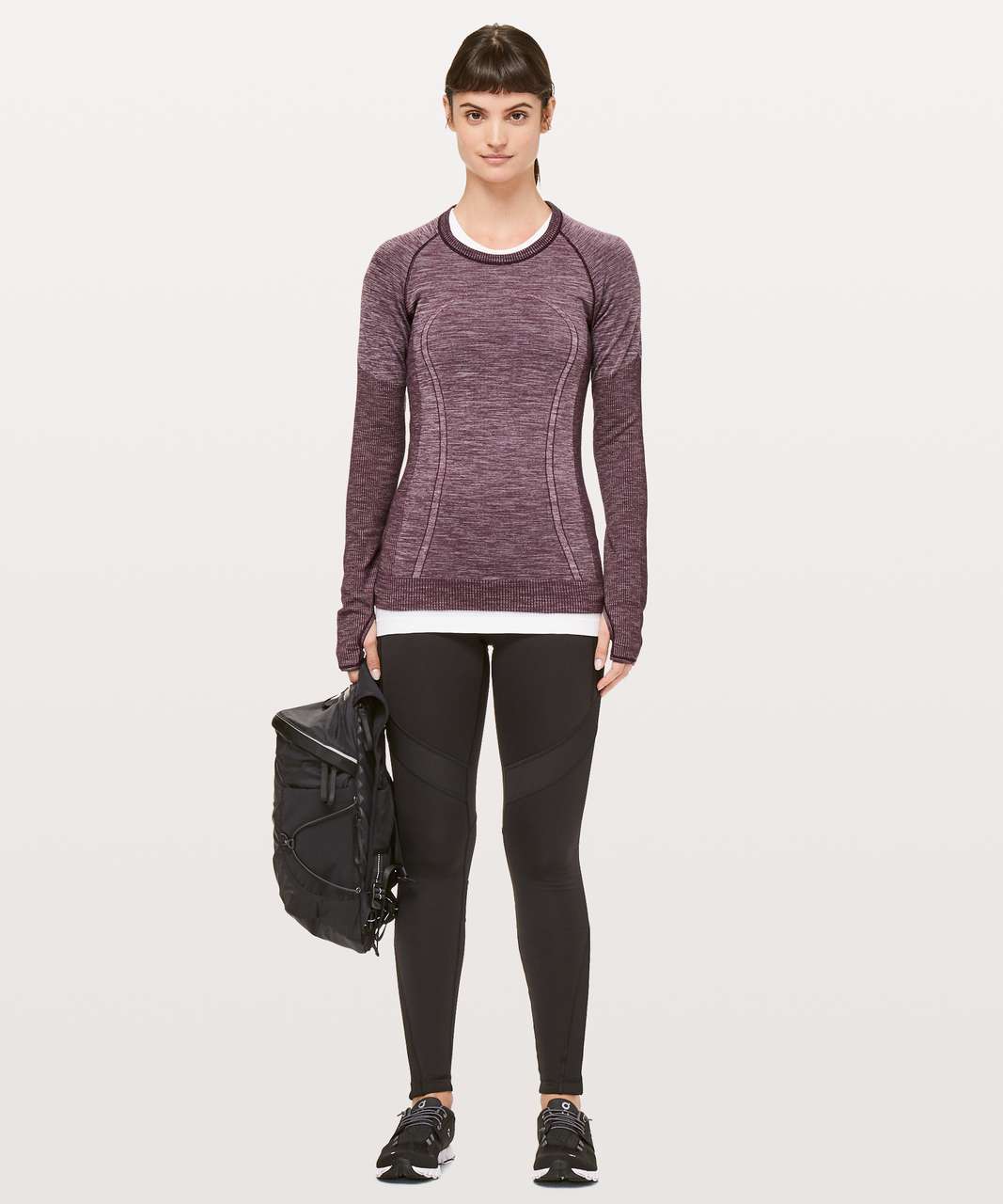 Lululemon Swiftly Wool Pullover II - Dark Adobe / White