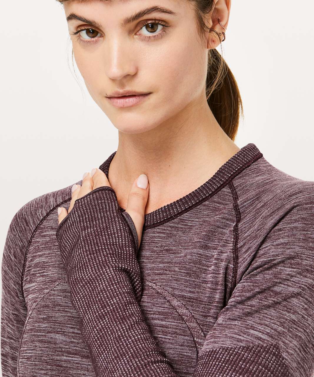 Lululemon Swiftly Wool Pullover II - Dark Adobe / White