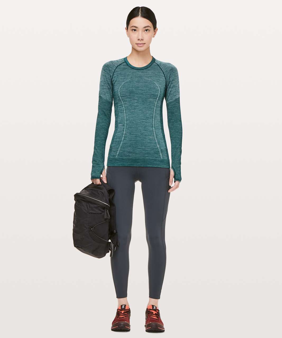 Lululemon Swiftly Wool Pullover II - Royal Emerald / White