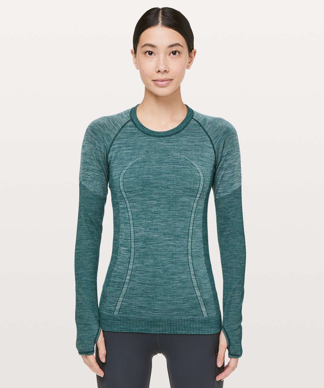 Lululemon Swiftly Wool Pullover II - Royal Emerald / White