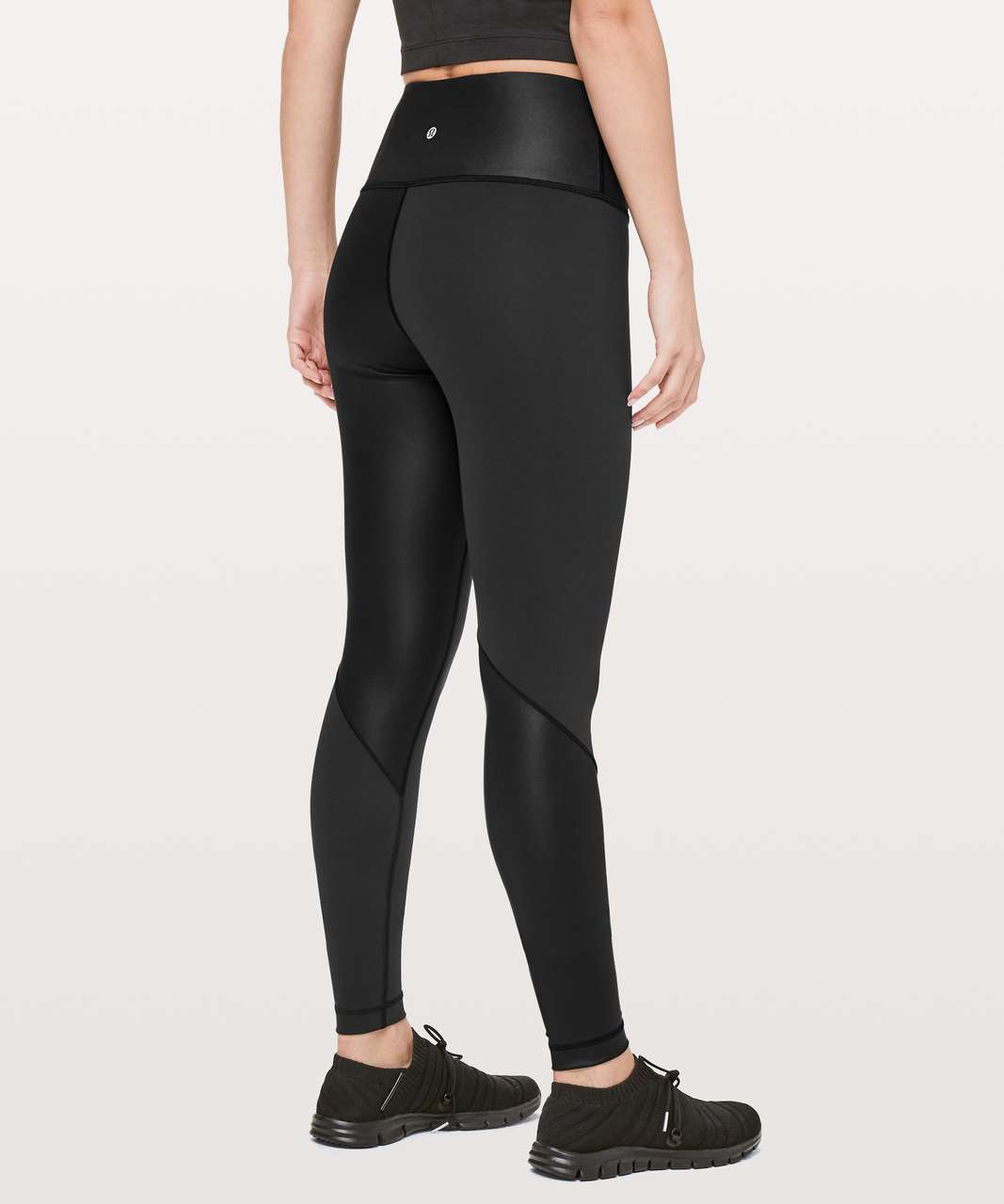 LULULEMON WOMENS WUNDER Under High-Rise Tight *Mesh Crop Black 2