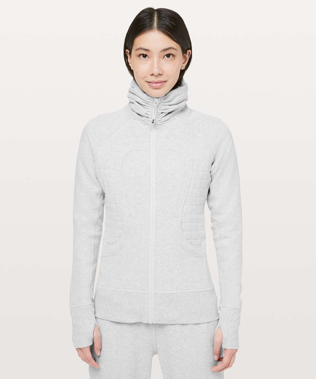 Lululemon Calm & Cozy Jacket - Heathered Core Ultra Light Grey / Nimbus - lulu  fanatics