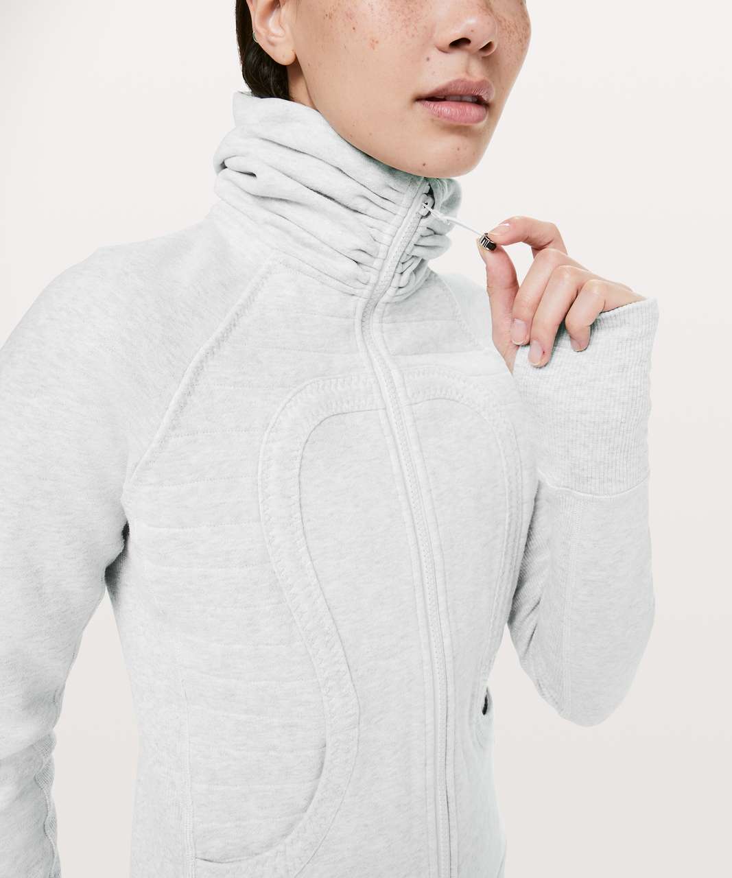 Lululemon Calm & Cozy Jacket - Heathered Core Ultra Light Grey / Nimbus