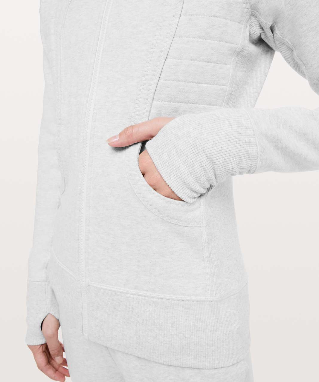 Lululemon Calm & Cozy Jacket - Heathered Core Ultra Light Grey / Nimbus -  lulu fanatics