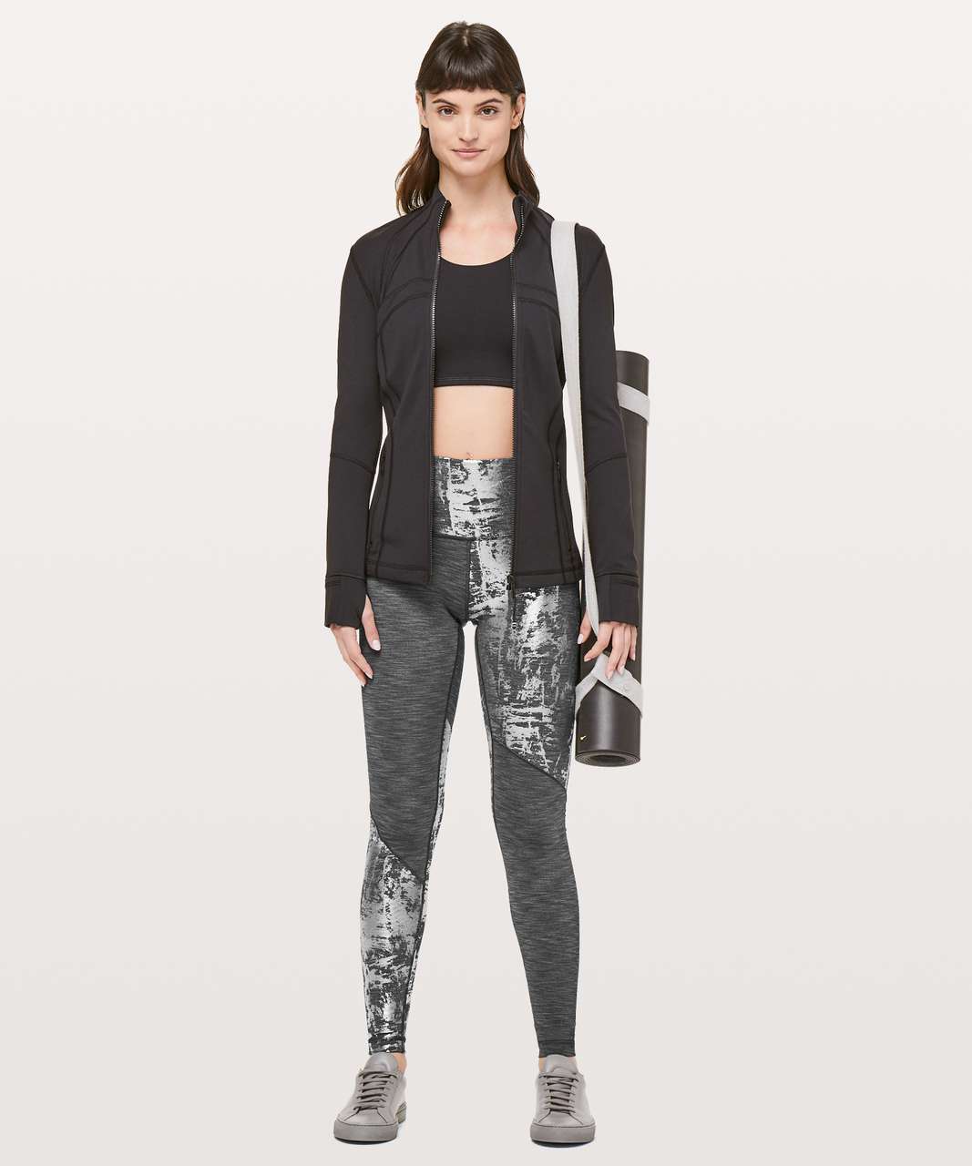 Lululemon Wunder Under High-Rise Tight *Foil 28" - Heathered Black / Crinkle Heather Brindle High Shine Foil