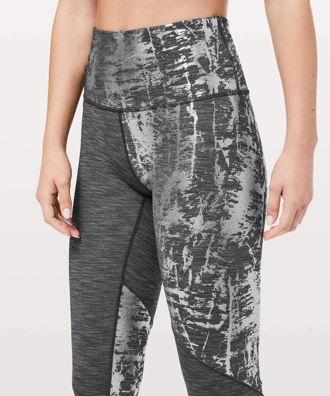 Lululemon Wunder Under High-Rise Tight *Foil 28 - Heathered Black / Crinkle  Heather Brindle High Shine Foil - lulu fanatics