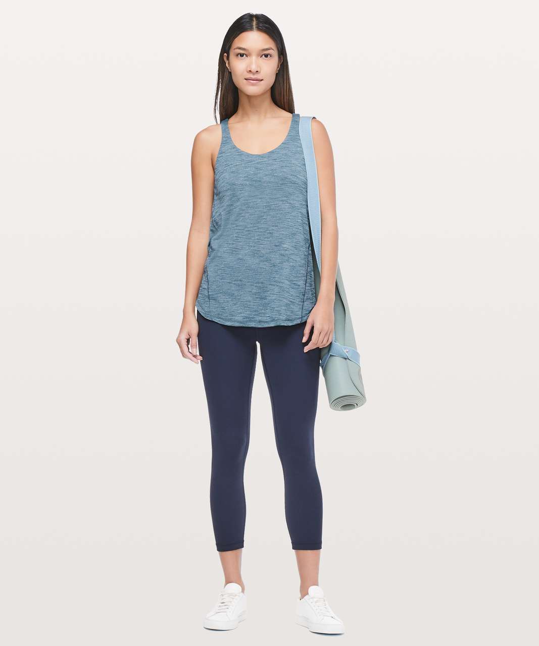 Lululemon Moment To Movement 2-In-1 Tank - Heathered Carbon Blue / Paisley Glaze Multi