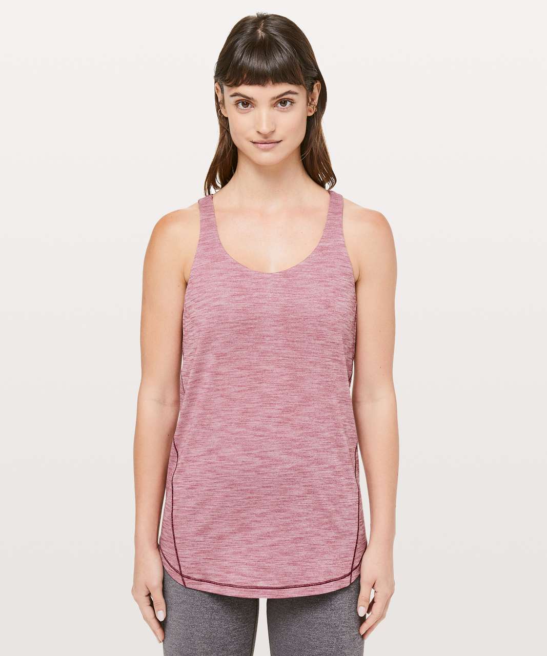 Lululemon Moment To Movement 2-In-1 Tank - Heathered Misty Merlot / Misty Merlot