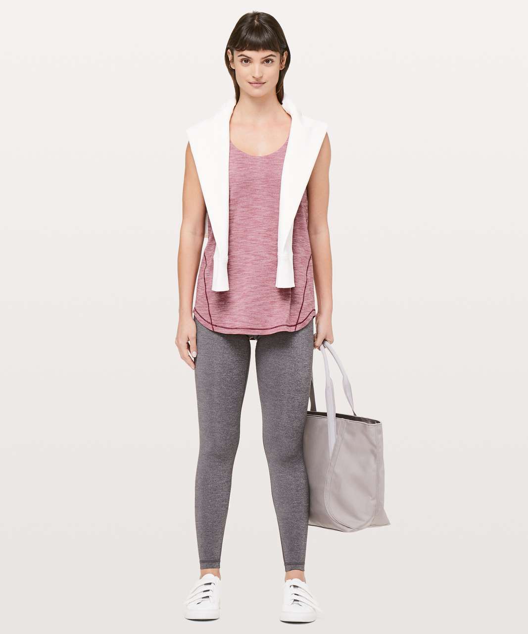 Lululemon Moment To Movement 2-In-1 Tank - Heathered Misty Merlot / Misty Merlot