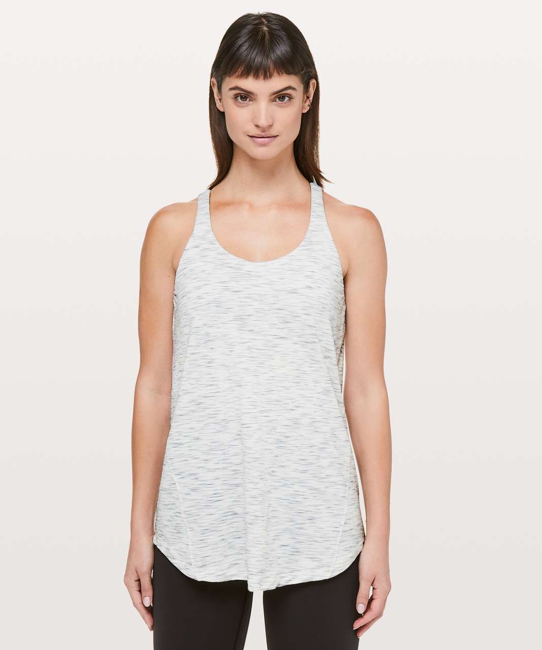 Lululemon Moment To Movement 2-In-1 Tank - Tiger Space Dye Hail White / Black