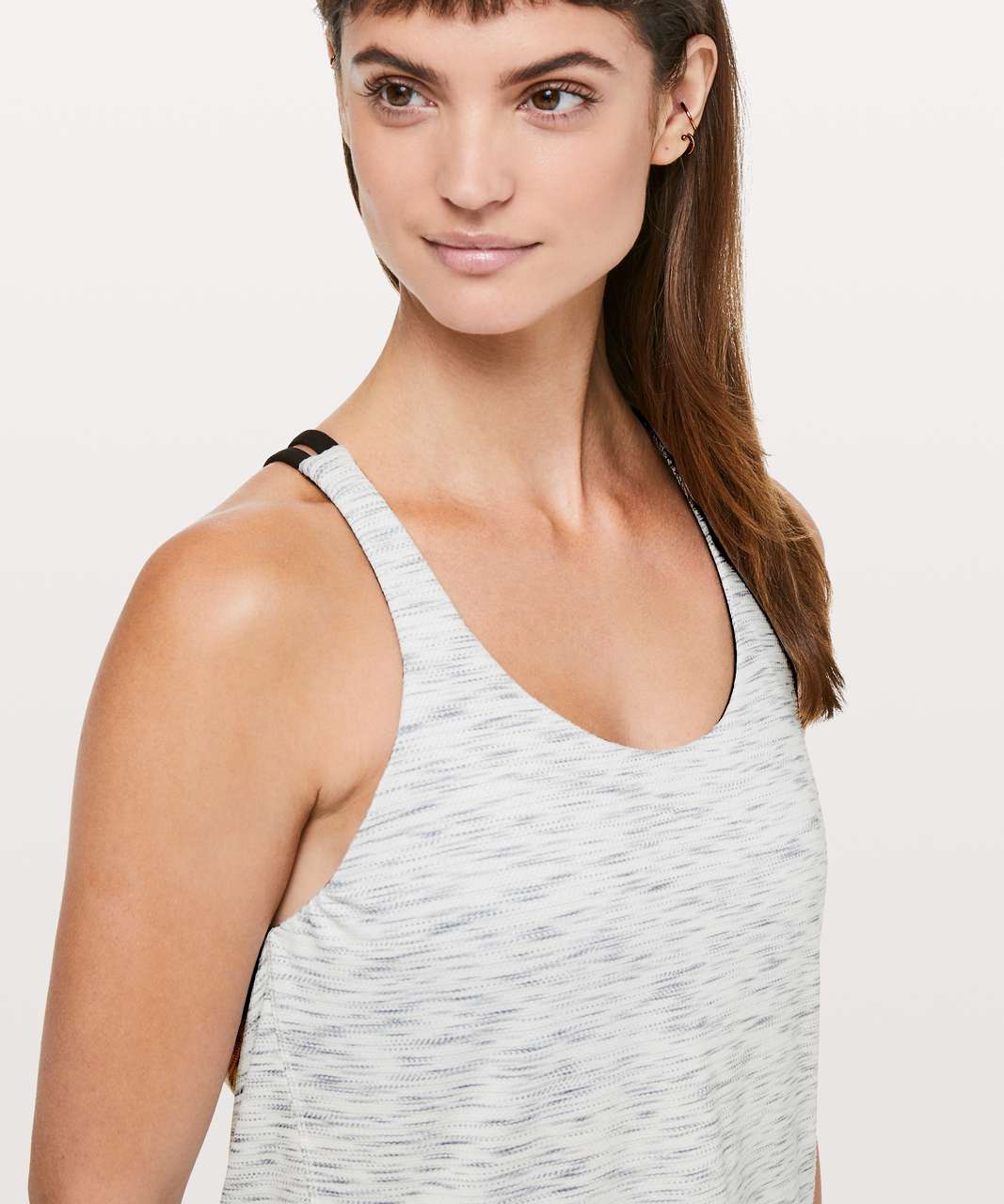 Lululemon Moment To Movement 2-In-1 Tank - Tiger Space Dye Hail White / Black