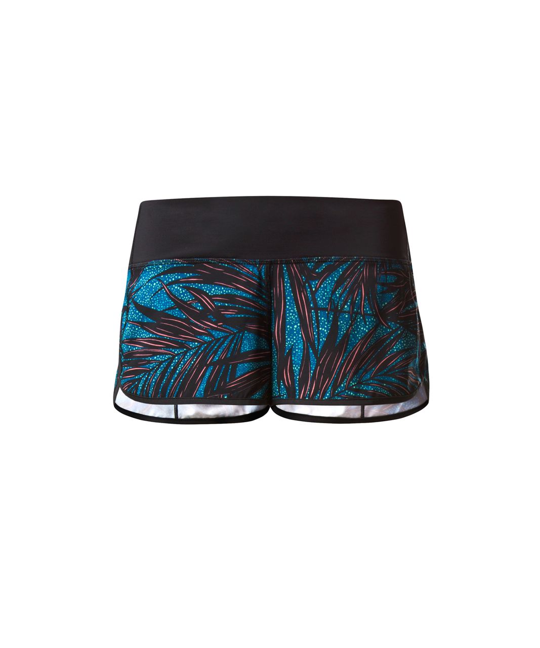 Lululemon Speed Short - Palm Lace Tofino Teal Multi / Black