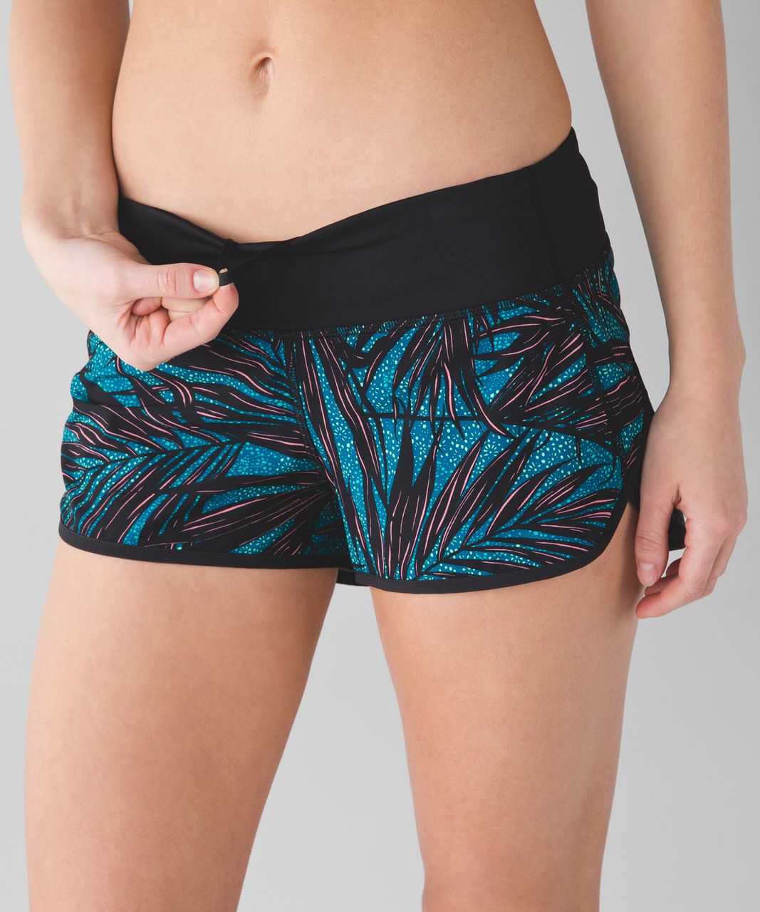 Lululemon Speed Short - Palm Lace Tofino Teal Multi / Black - lulu