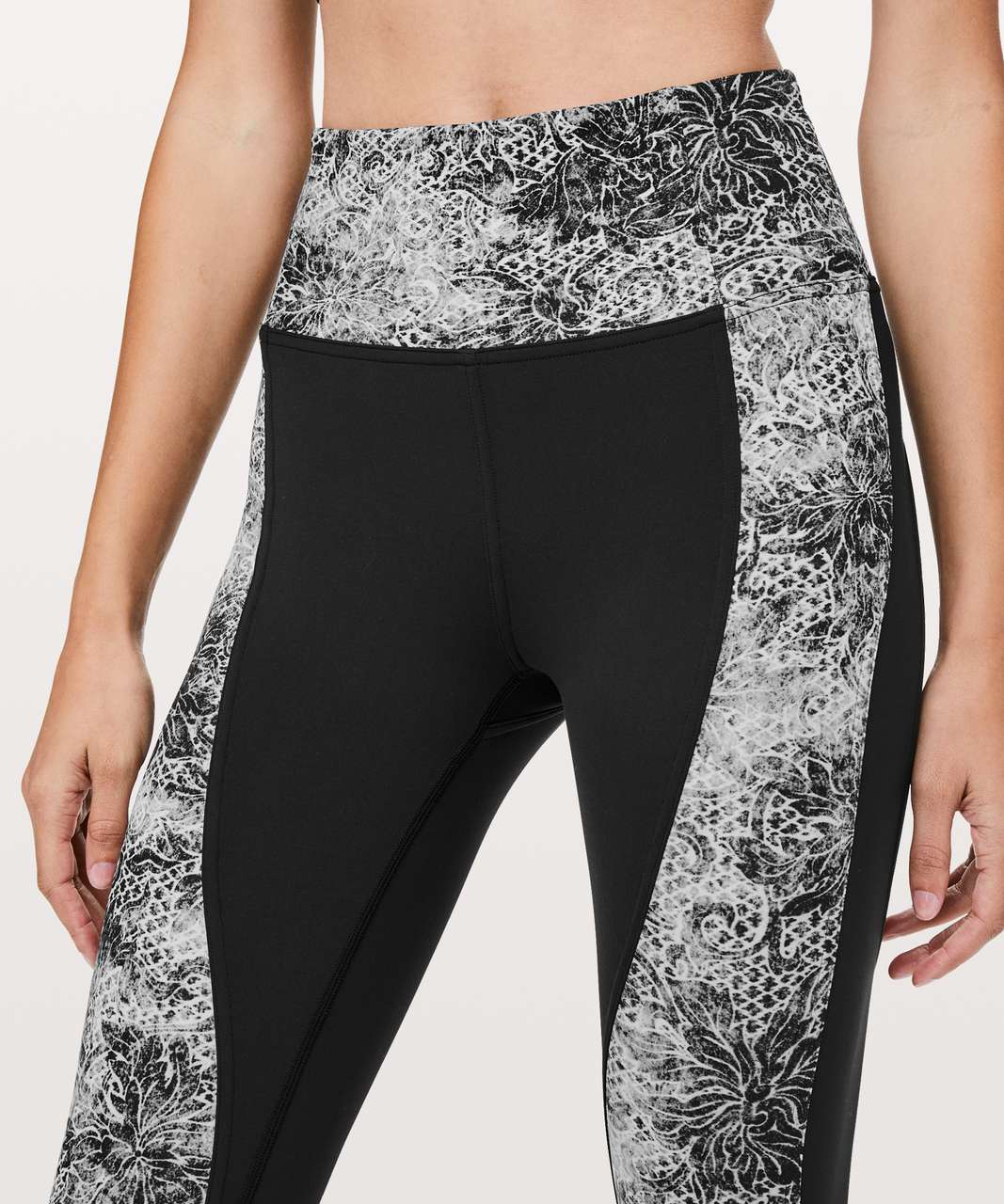 Lululemon Sweat & Repeat Crop *21" - Black / Serigraph Starlight Black Multi