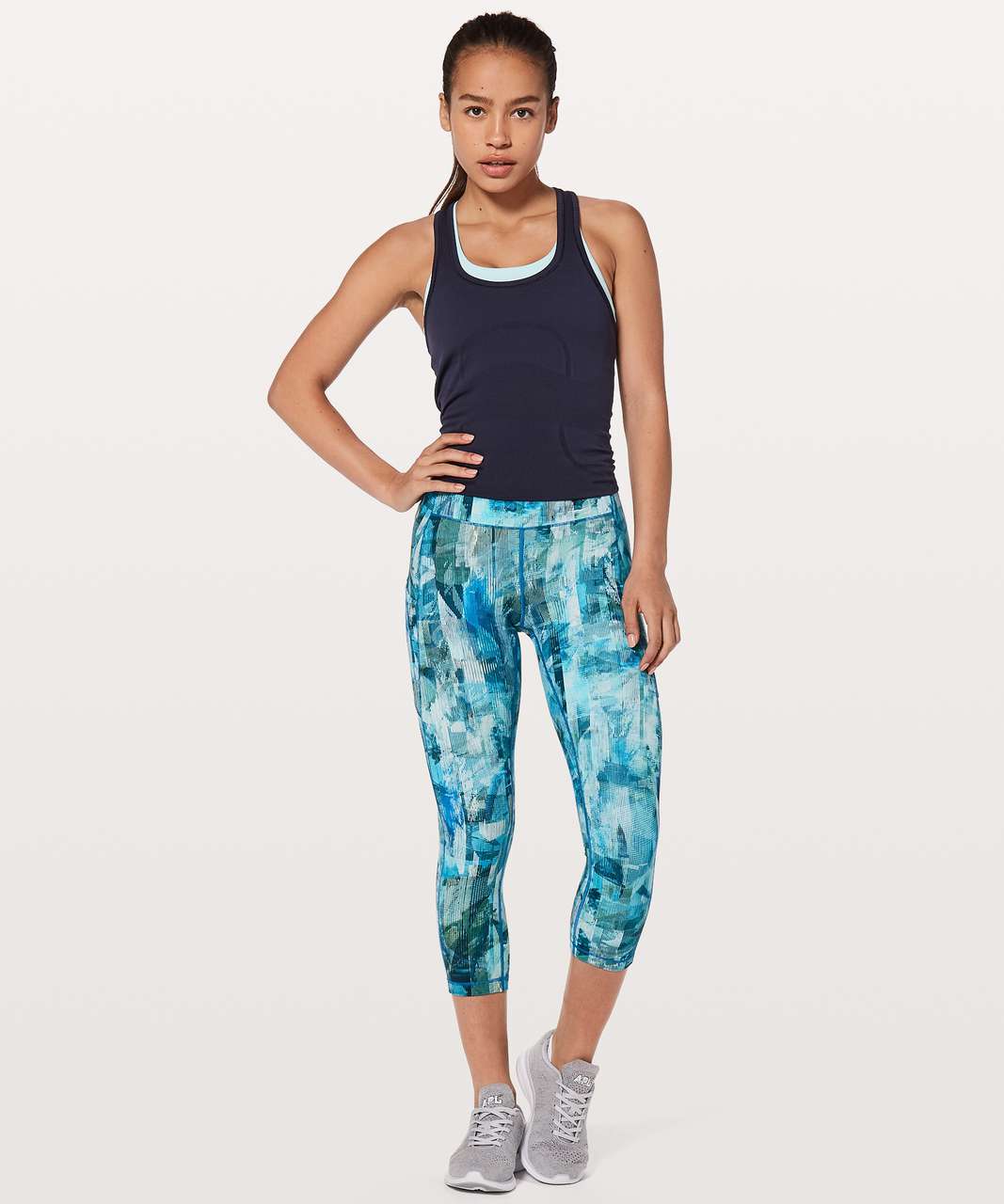 Lululemon Speed Up Crop *21" - Sun Dazed Multi Blue