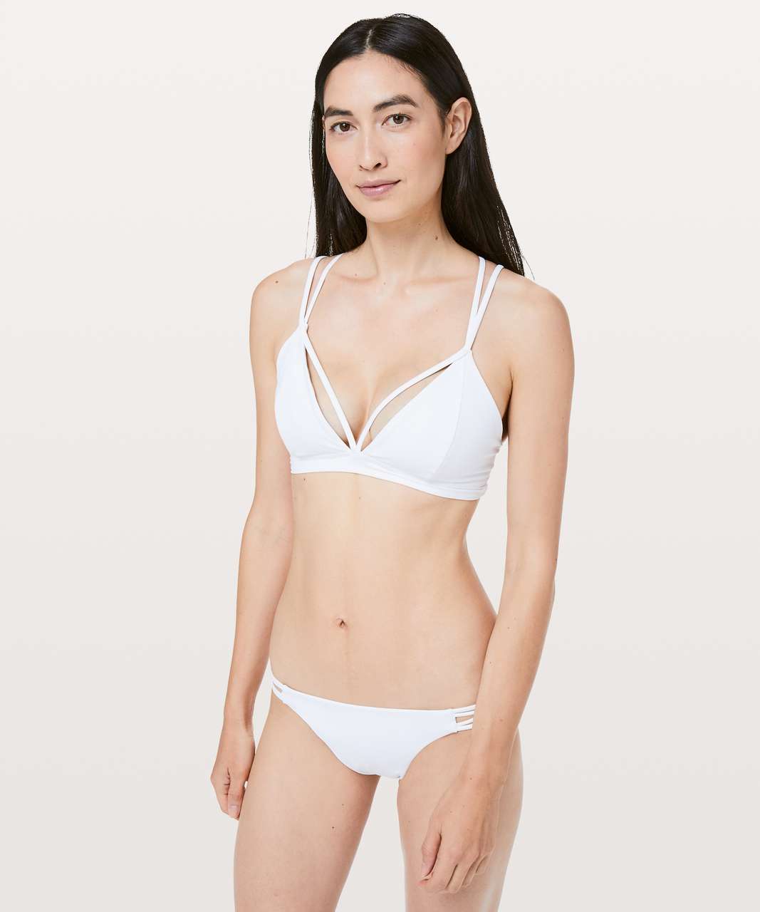 Lululemon Pushing Limits Bra - White - lulu fanatics