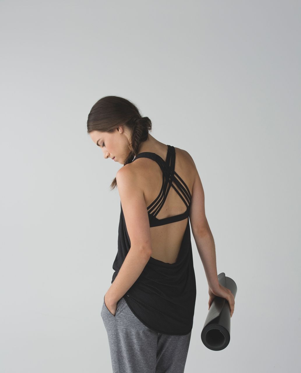 Lululemon Wild Tank Top Built In Bra Heather Black India