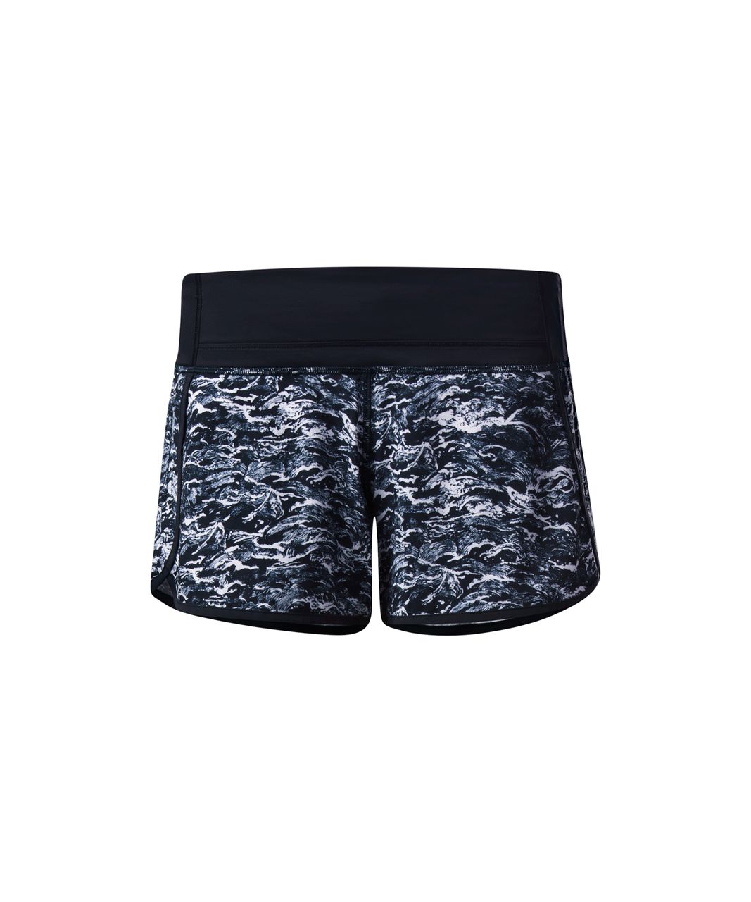 Lululemon Run Times Short - Nami Wave White Black / Black