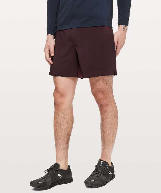 Lululemon Surge Lined Short 6 *Special Edition - Black / Inflect Textured  Raw Linen Multi - lulu fanatics