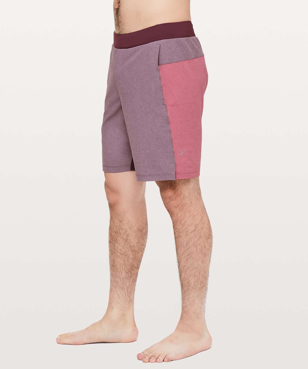 Lululemon T.H.E. Short *Linerless Amphibious 9" - Heathered Dark Adobe / Heathered Dark Sport Red