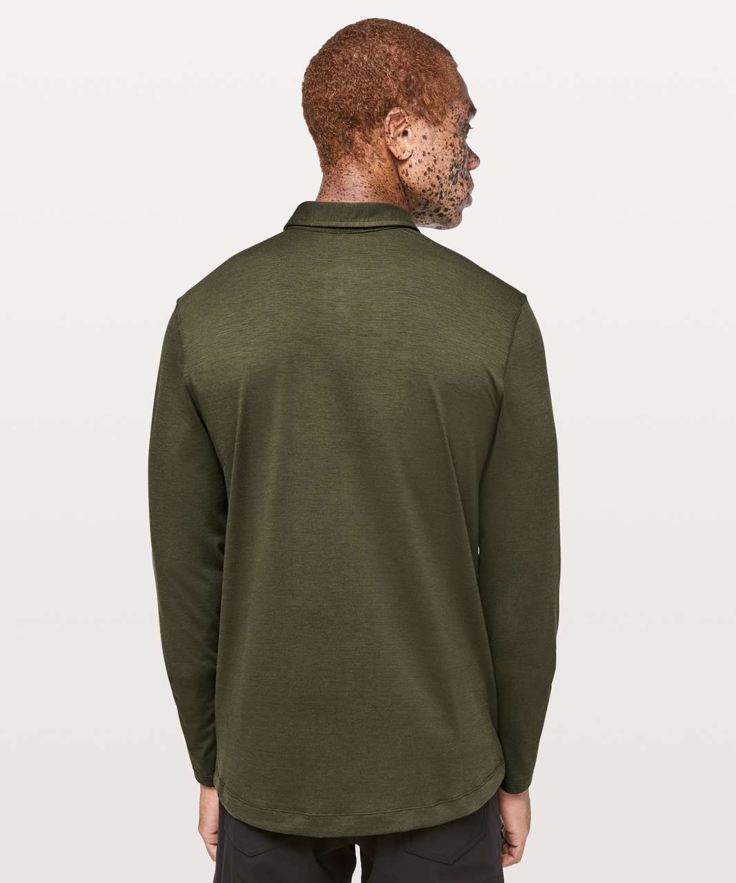 Lululemon Evolution Long Sleeve Polo - Dark Olive