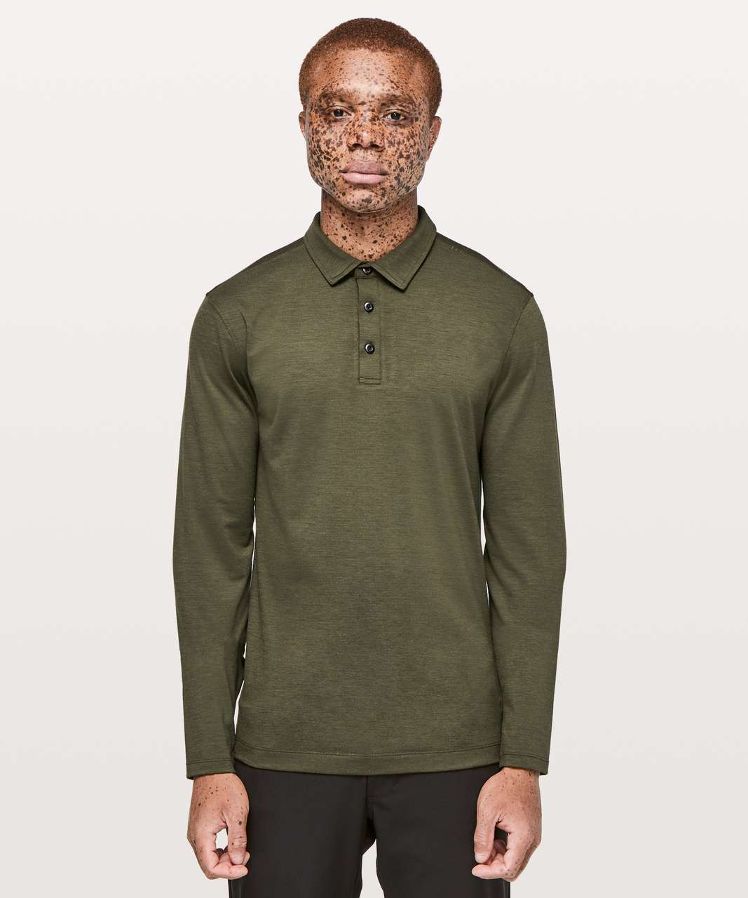 Lululemon Evolution Long Sleeve Polo - Dark Olive