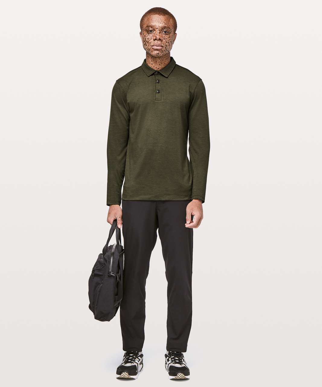 Lululemon Evolution Long Sleeve Polo - Dark Olive