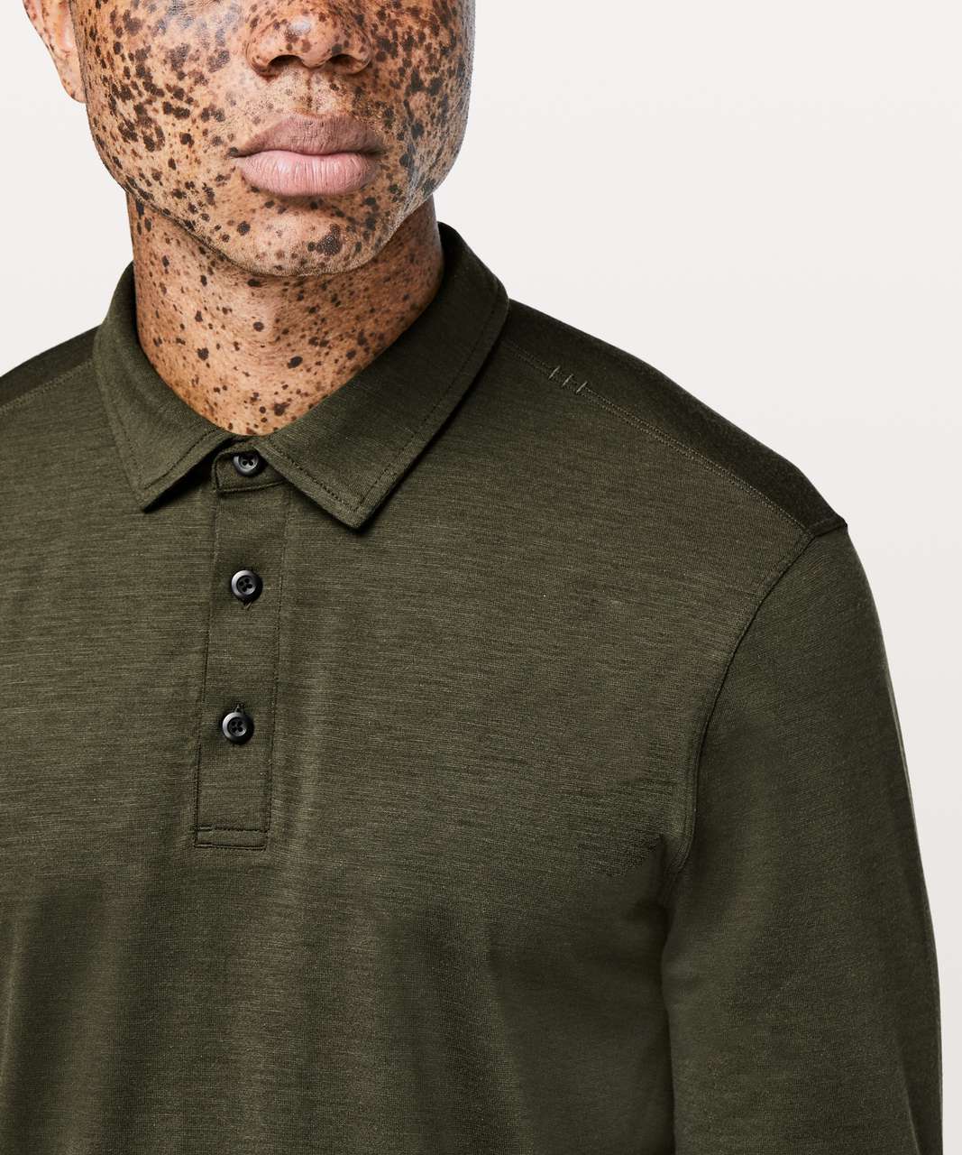 Lululemon Evolution Long Sleeve Polo - Dark Olive