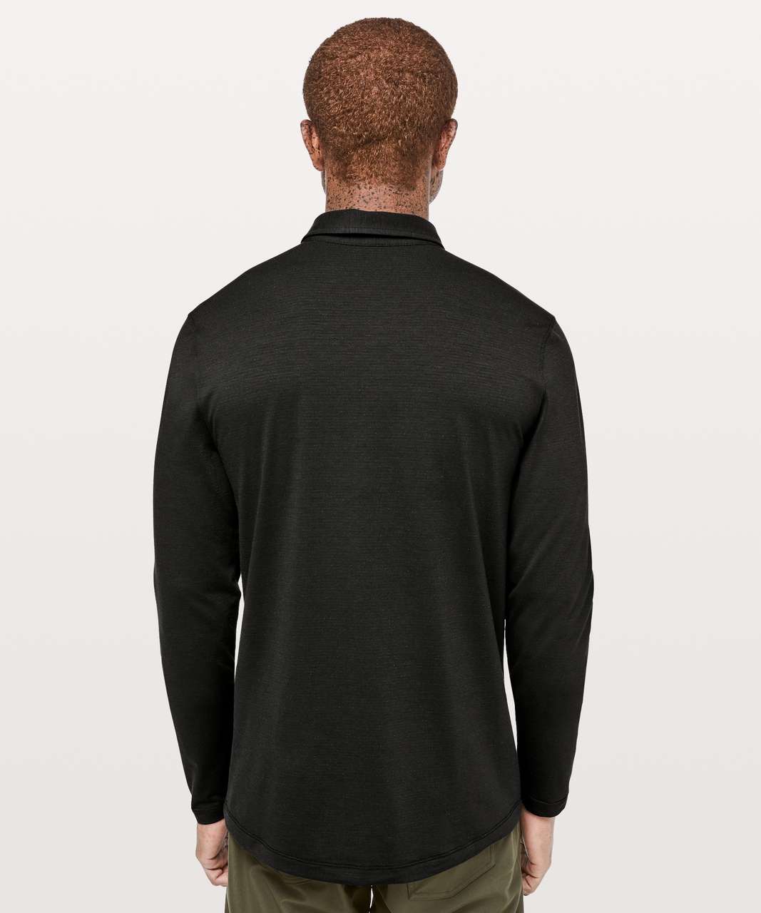 Lululemon Evolution Long Sleeve Polo Shirt - Black - lulu fanatics