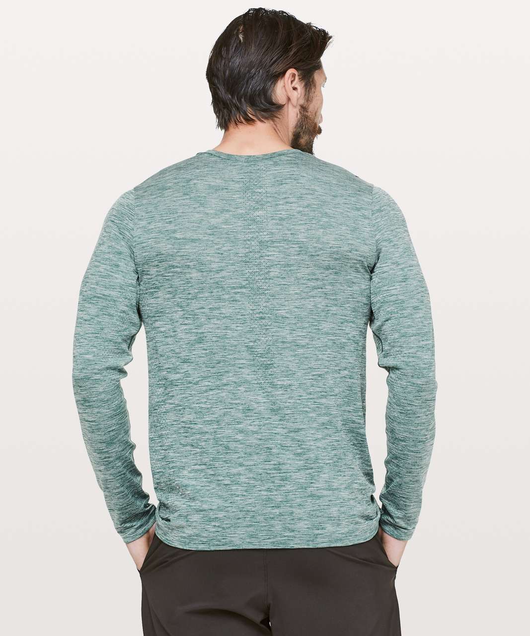 Lululemon Metal Vent Tech Surge Long Sleeve - Royal Emerald / White