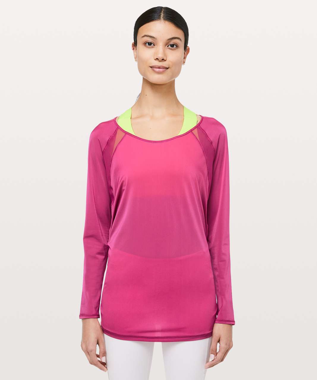 Lululemon If Youre Lucky Long Sleeve Tee II - Raspberry