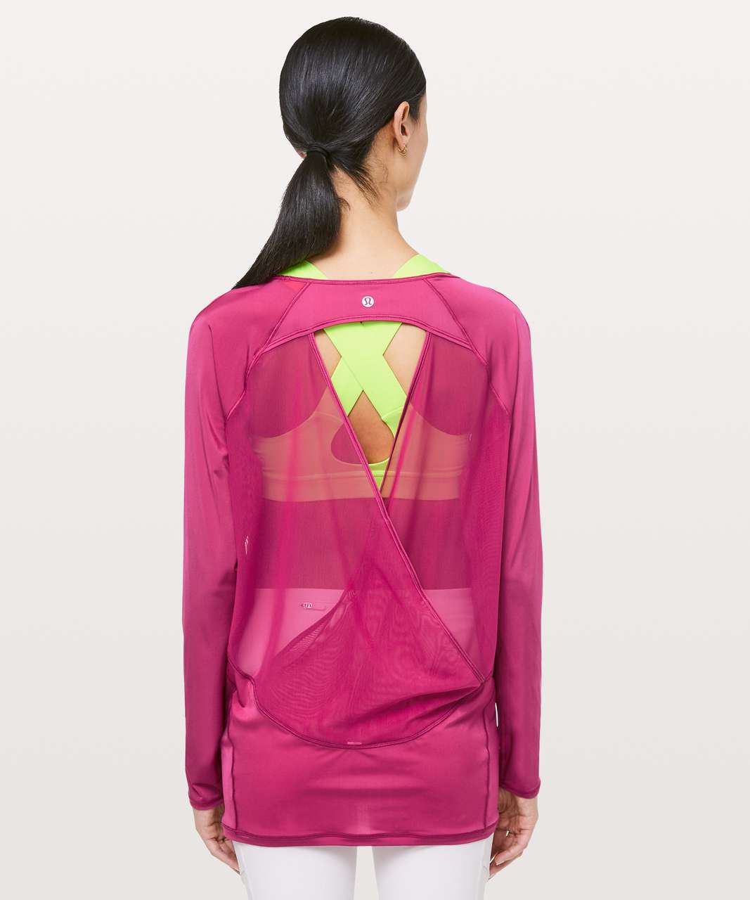 Lululemon If Youre Lucky Long Sleeve Tee II - Raspberry