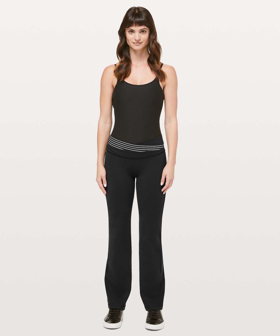 Women's Black Viscose Solid Formal Trousers