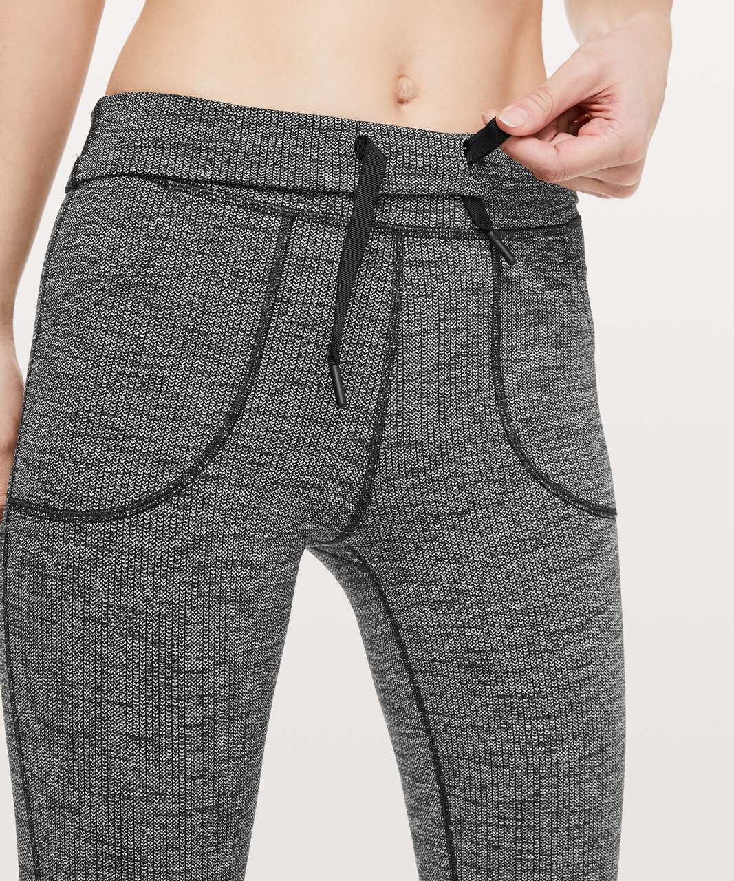 Lululemon Skinny Will Pant *Full-On Luon - Luon Variegated Knit Black  Heathered Black - lulu fanatics