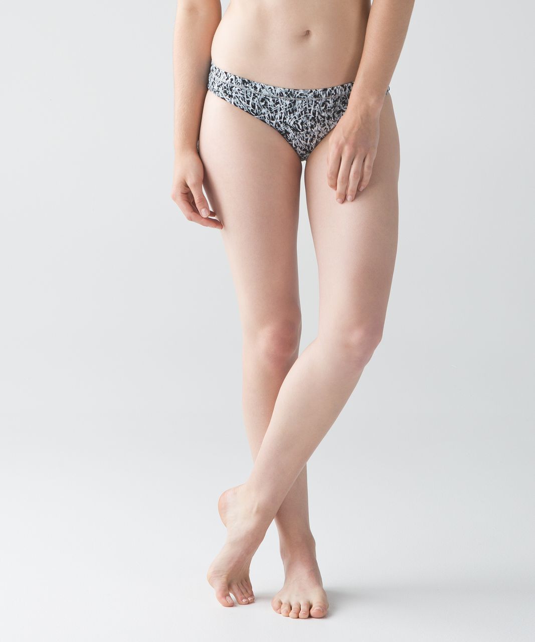 Lululemon Be Cheeky Bottom - Mini Ripple White Seal Grey