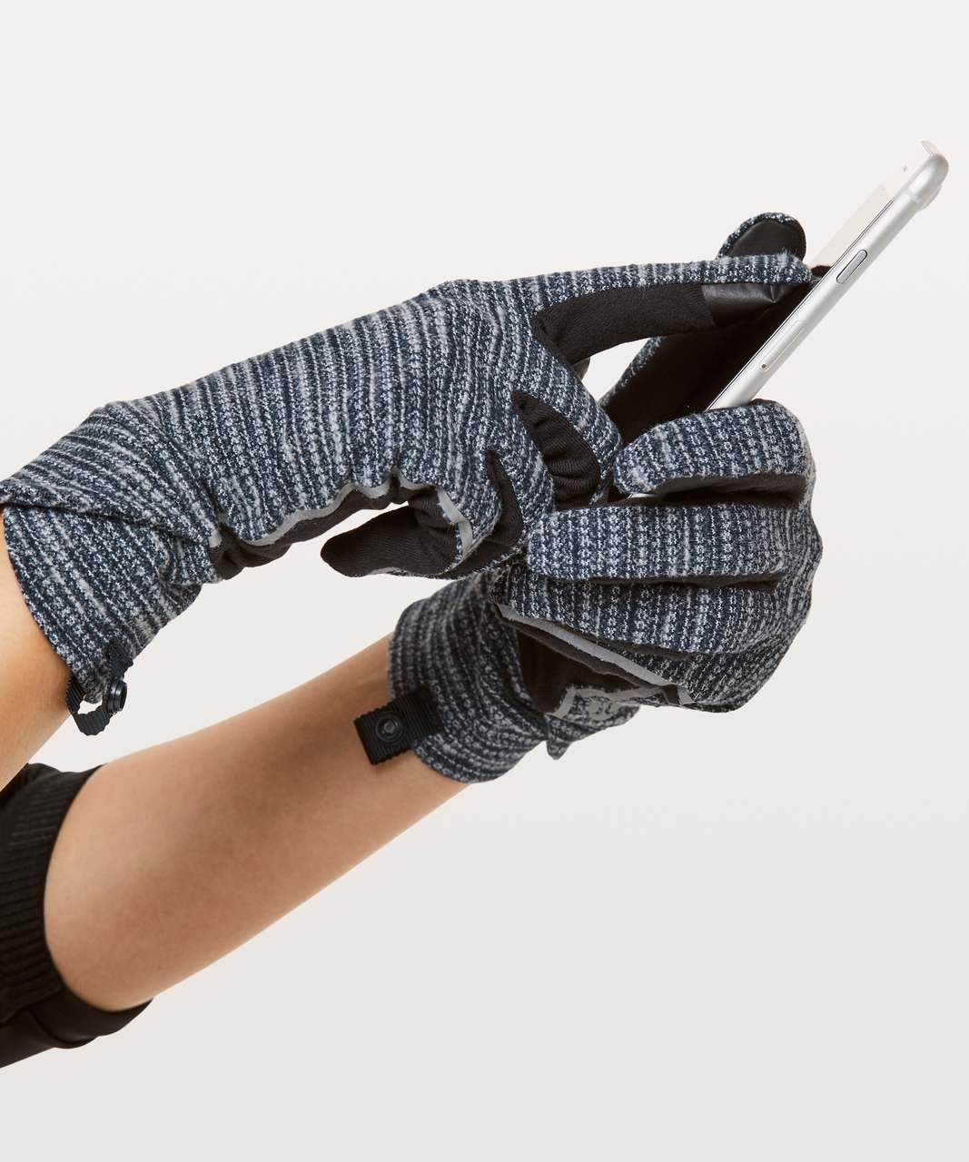 Lululemon Cross Chill Run Gloves - Coco Pique True Navy Heathered True Navy / Black