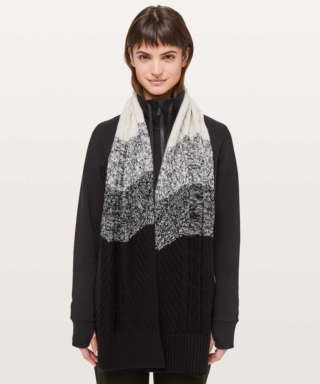 Lululemon Twisted Bliss Scarf - Black / Angel Wing