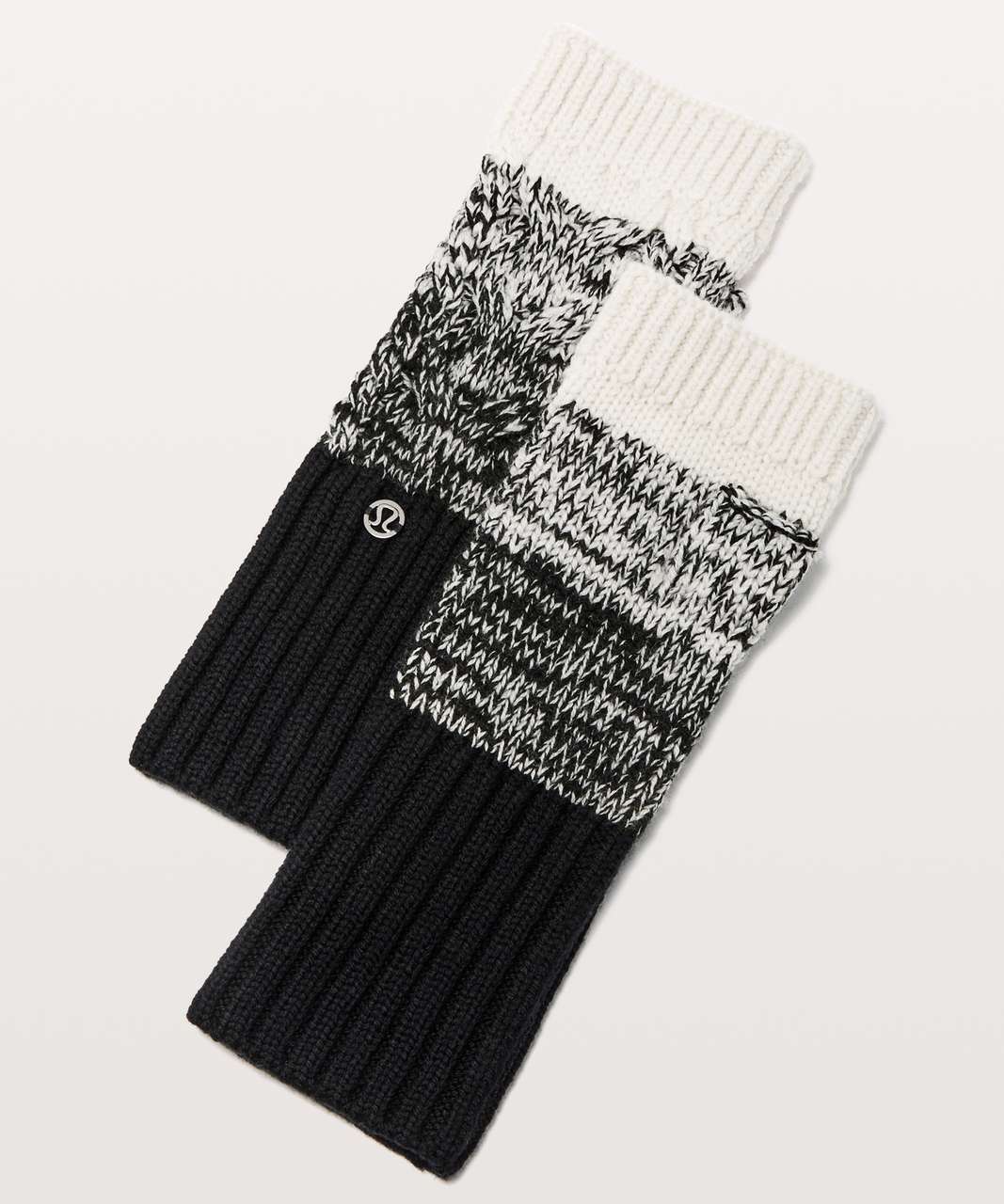 Lululemon Twisted Bliss Fingerless Gloves - Black / Angel Wing