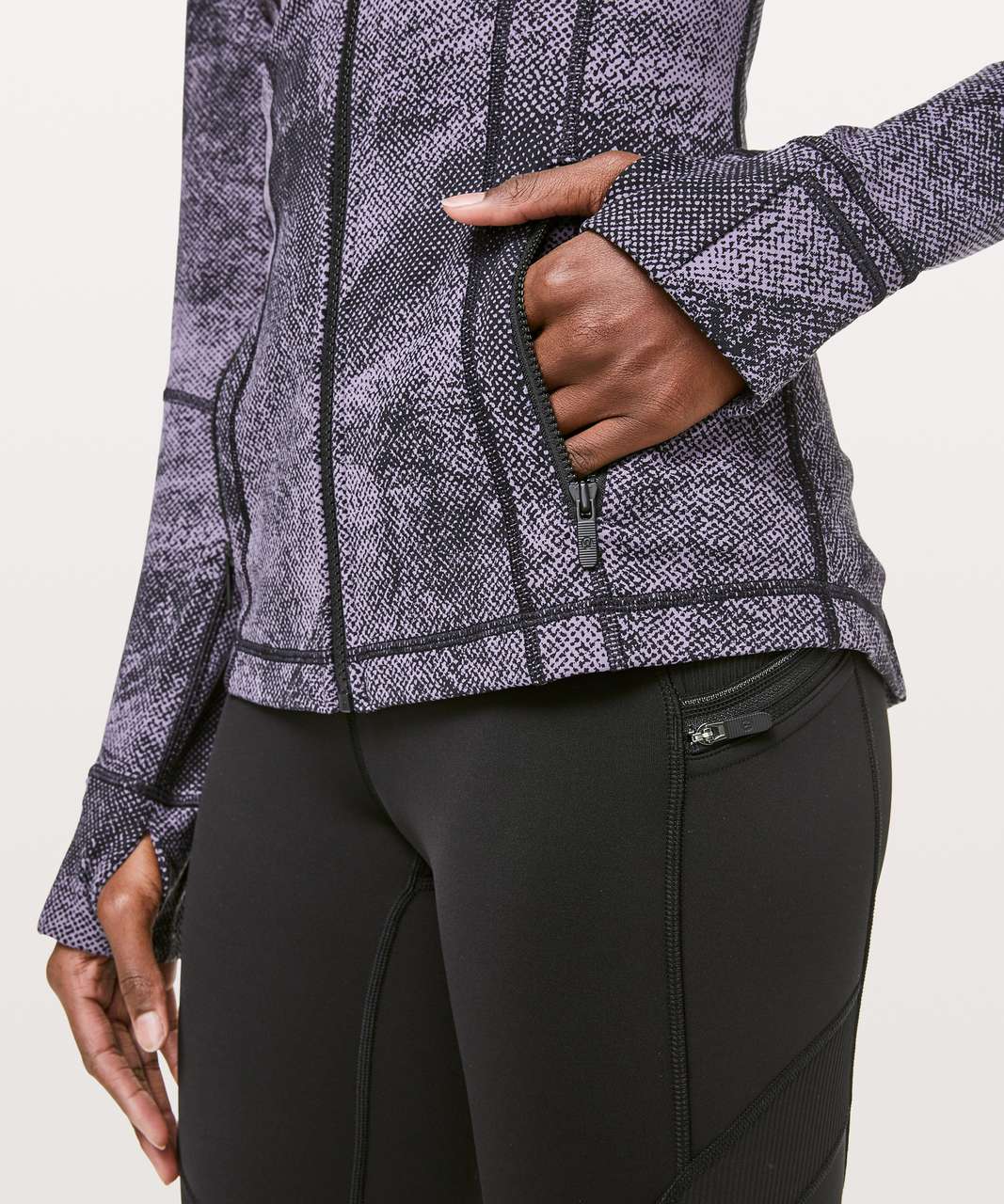 Lululemon Define Jacket - Pixel Print Purple Quartz Black - lulu fanatics